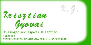 krisztian gyovai business card